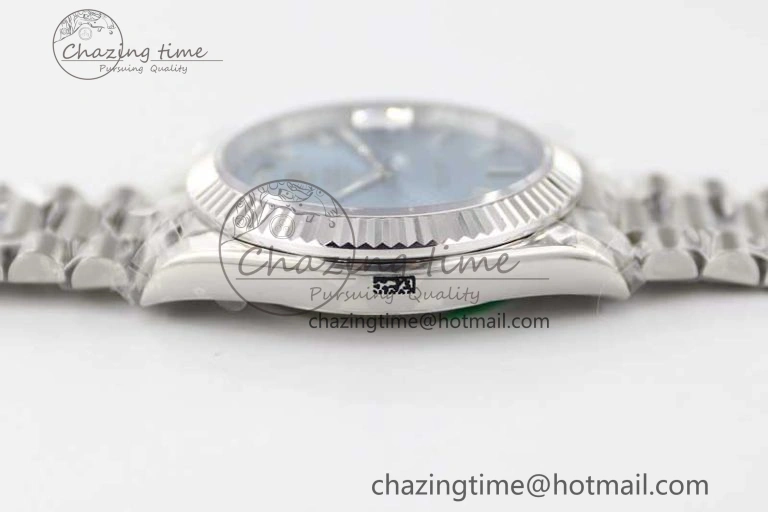 Day Date 40mm SS 904L Steel TWF 1:1 Best Edition Ice Blue Dial on SS Bracelet A2836