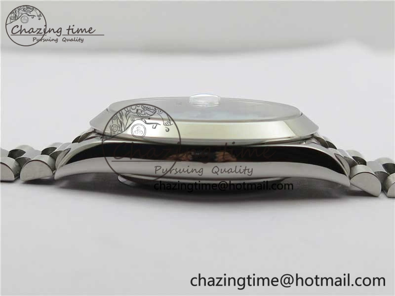 Day Date 40mm SS BP Maker Best Edition Blue Dial Arabic Markers On SS Bracelet A2813