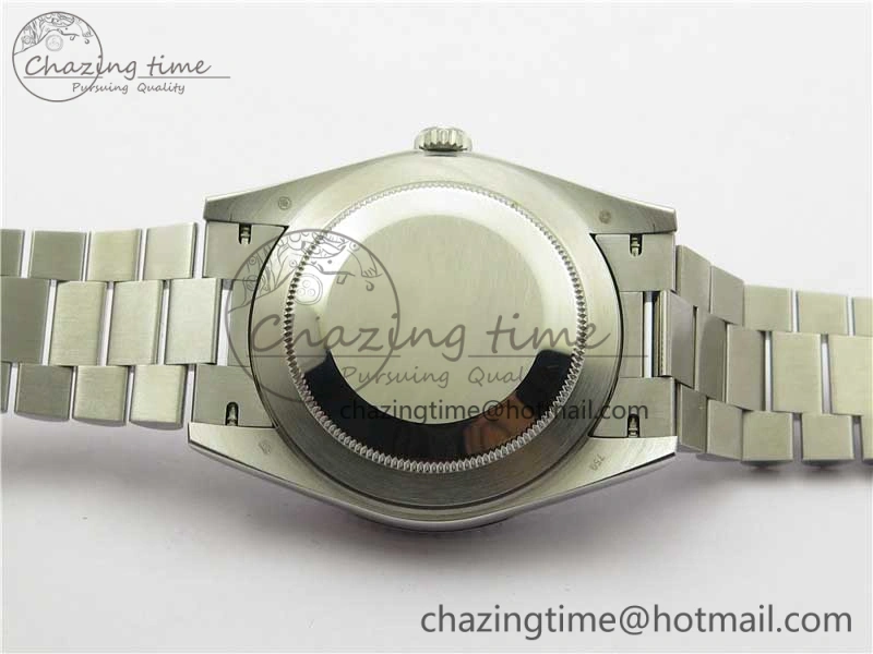 Day Date 40mm SS BP Maker Best Edition Crystal Bezel Blue Dial Arabic Markers On SS Bracelet A2813