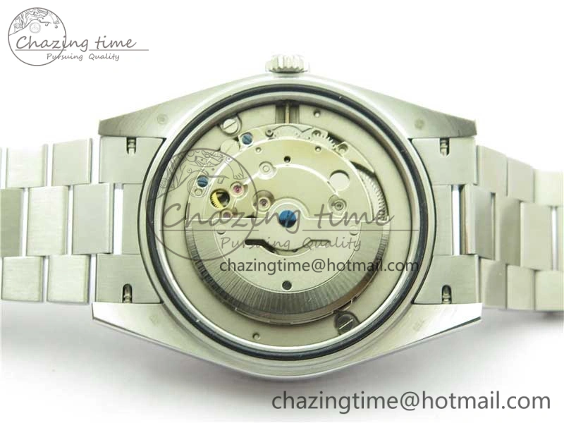 Day Date 40mm SS BP Maker Best Edition Diamond Bezel Blue Dial Arabic Markers On SS Bracelet A2813