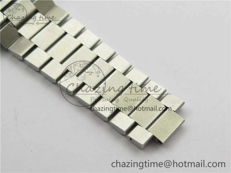 Day Date 40mm SS BP Maker Best Edition Diamond Bezel Blue Dial Arabic Markers On SS Bracelet A2813