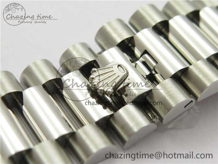 Day Date 40mm SS BP Maker Best Edition Diamond Bezel Blue Dial Arabic Markers On SS Bracelet A2813