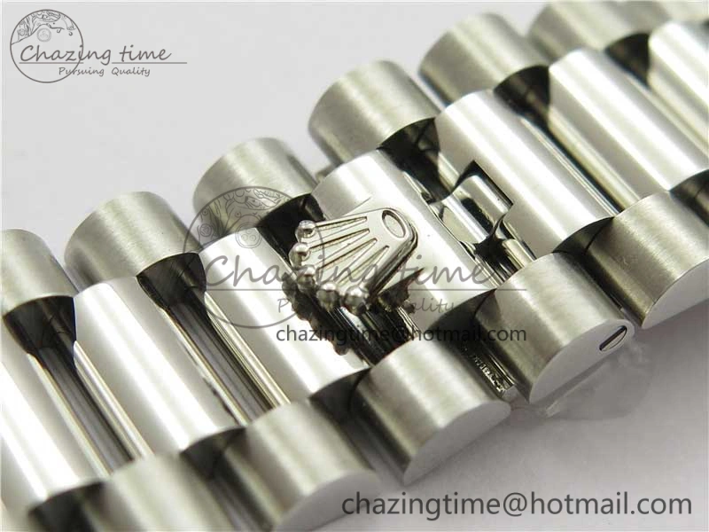 Day Date 40mm SS BP Maker Best Edition Diamond Bezel Blue Dial Arabic Markers On SS Bracelet A2813