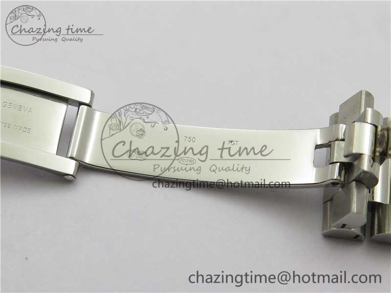 Day Date 40mm SS BP Maker Best Edition Diamond Bezel Blue Dial Arabic Markers On SS Bracelet A2813