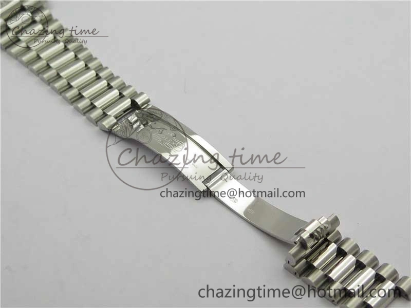 Day Date 40mm SS BP Maker Best Edition Diamond Bezel Blue Dial Arabic Markers On SS Bracelet A2813