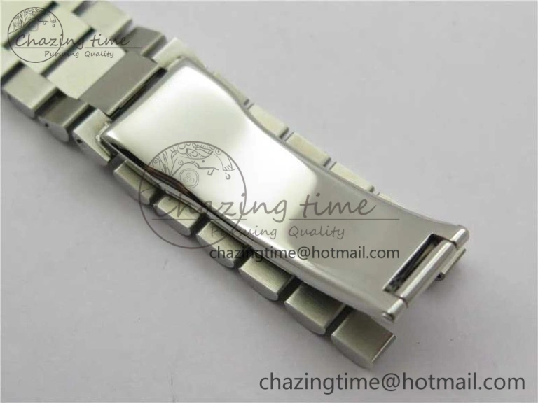 Day Date 40mm SS BP Maker Best Edition Diamond Bezel Blue Dial Arabic Markers On SS Bracelet A2813