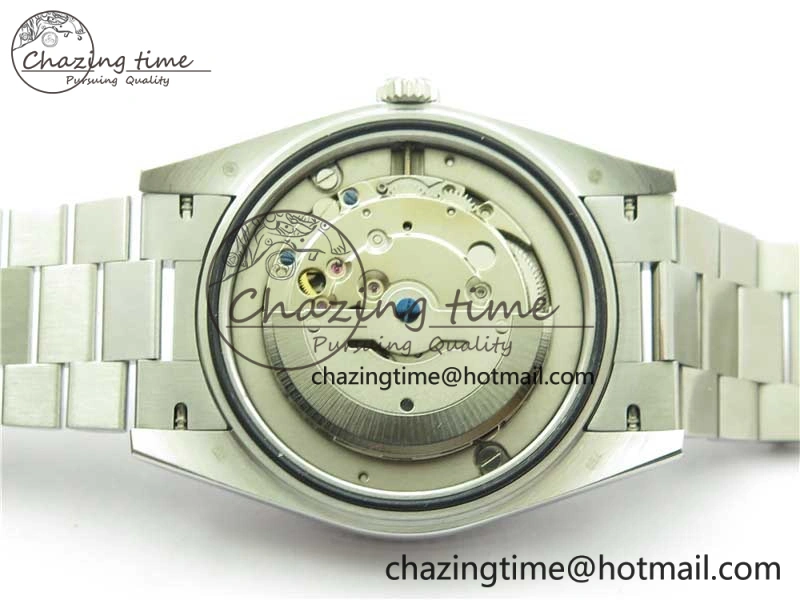 Day Date 40mm SS BP Maker Best Edition Fluted Bezel Blue Dial Arabic Markers On SS Bracelet A2813