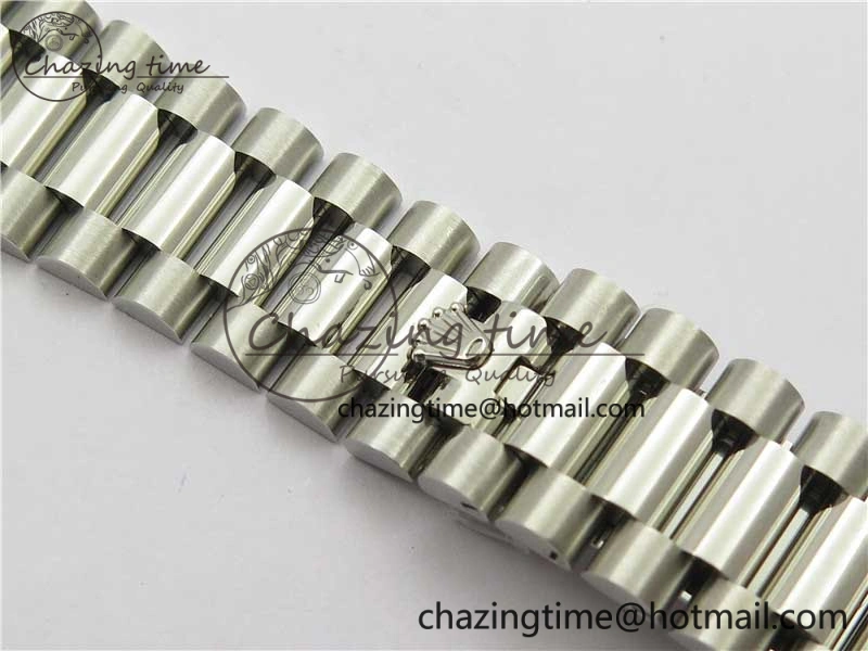 Day Date 40mm SS BP Maker Best Edition Fluted Bezel Blue Dial Arabic Markers On SS Bracelet A2813