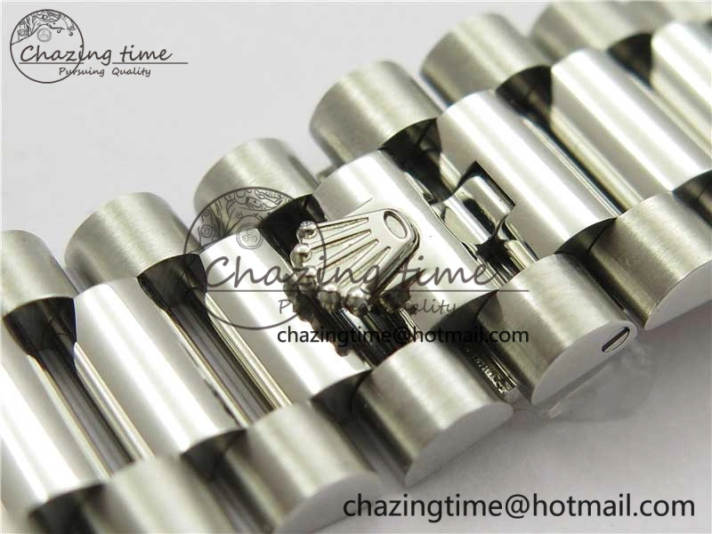 Day Date 40mm SS BP Maker Best Edition Fluted Bezel Blue Dial Arabic Markers On SS Bracelet A2813