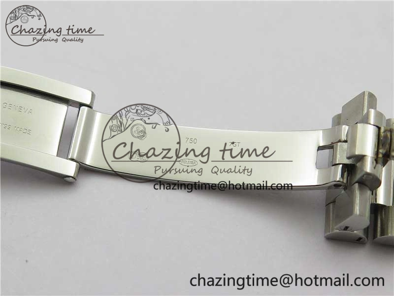 Day Date 40mm SS BP Maker Best Edition Fluted Bezel Blue Dial Arabic Markers On SS Bracelet A2813