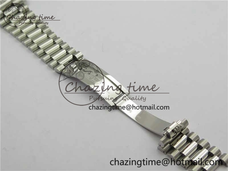 Day Date 40mm SS BP Maker Best Edition Fluted Bezel Blue Dial Arabic Markers On SS Bracelet A2813