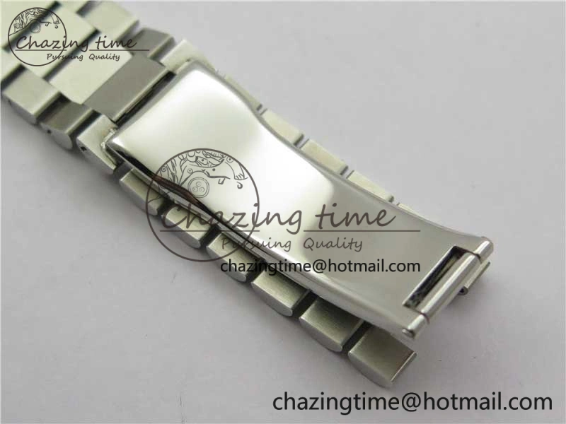 Day Date 40mm SS BP Maker Best Edition Fluted Bezel Blue Dial Arabic Markers On SS Bracelet A2813