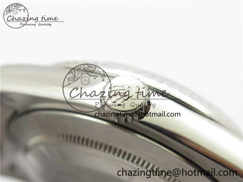 Day Date 40mm SS BP Maker Best Edition Fluted Bezel Blue Dial Arabic Markers On SS Bracelet A2813
