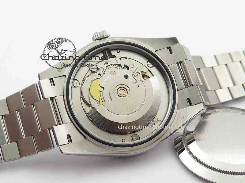 Day Date 40mm SS BP Maker Best Edition Ice Blue Dial Diamond Markers On SS Bracelet A2836