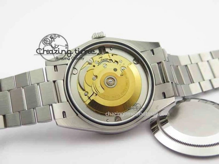 Day Date 40mm SS BP Maker Best Edition Ice Blue Dial Diamond Markers On SS Bracelet ETA2836