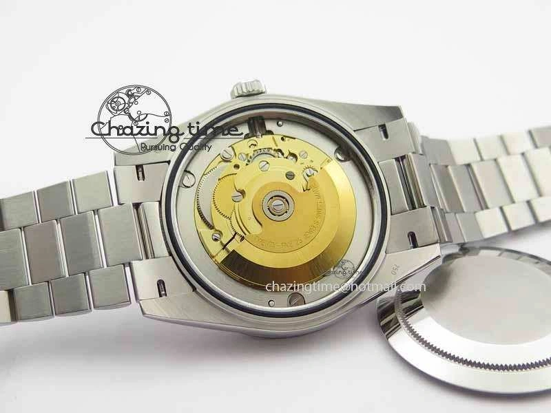 Day Date 40mm SS BP Maker Best Edition Ice Blue Dial Diamond Markers On SS Bracelet ETA2836
