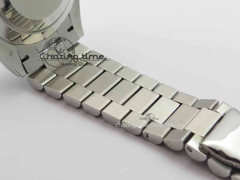 Day Date 40mm SS BP Maker Best Edition Ice Blue Dial Diamond Markers On SS Bracelet ETA2836
