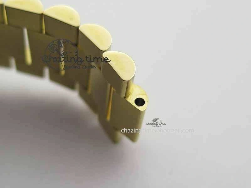 Day Date 40mm Wrapped YG BP Maker Best Edition Gold Dial Diamond Bezel On YG Bracelet ETA2836