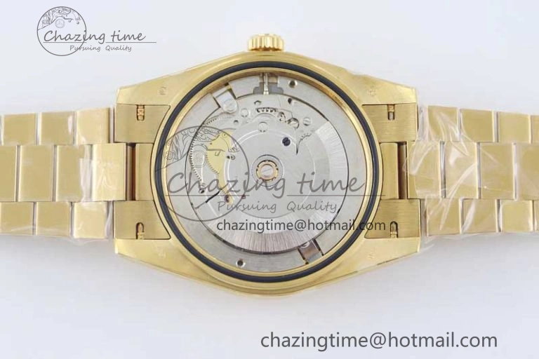 Day Date 40mm YG 904L Steel TWF 1:1 Best Edition Silver Roman Dial on YG Bracelet A2836
