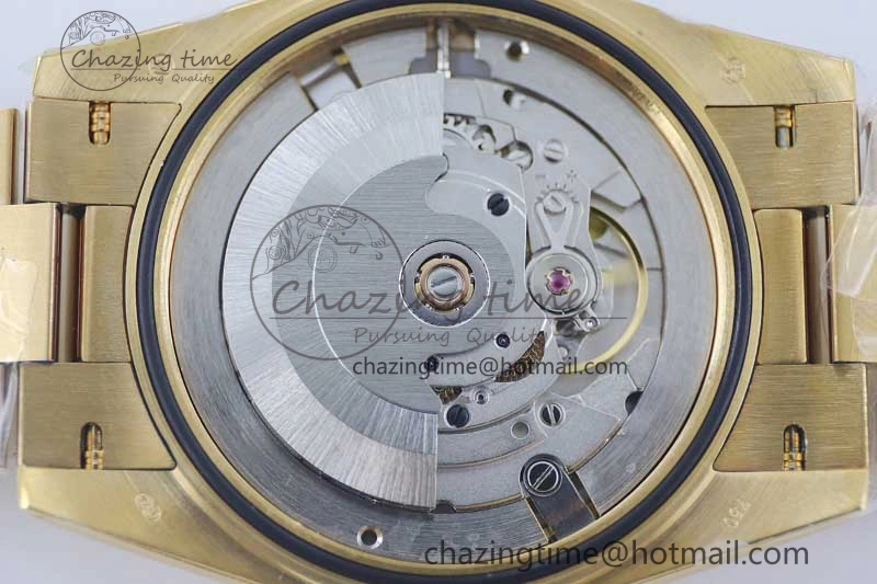 Day Date 40mm YG 904L Steel TWF 1:1 Best Edition Silver Roman Dial on YG Bracelet A2836