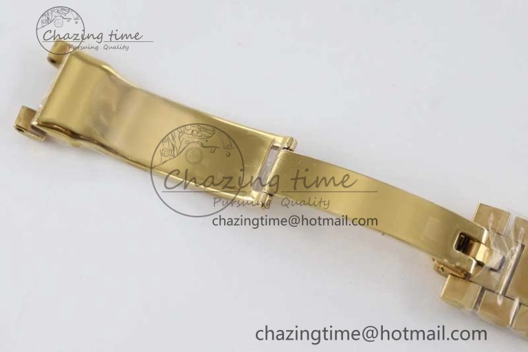 Day Date 40mm YG 904L Steel TWF 1:1 Best Edition White Roman Dial on YG Bracelet A2836