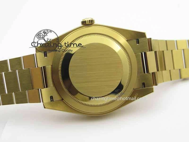 Day Date 40mm YG BP Maker Best Edition YG Dial Diamond Markers On YG Bracelet A2836