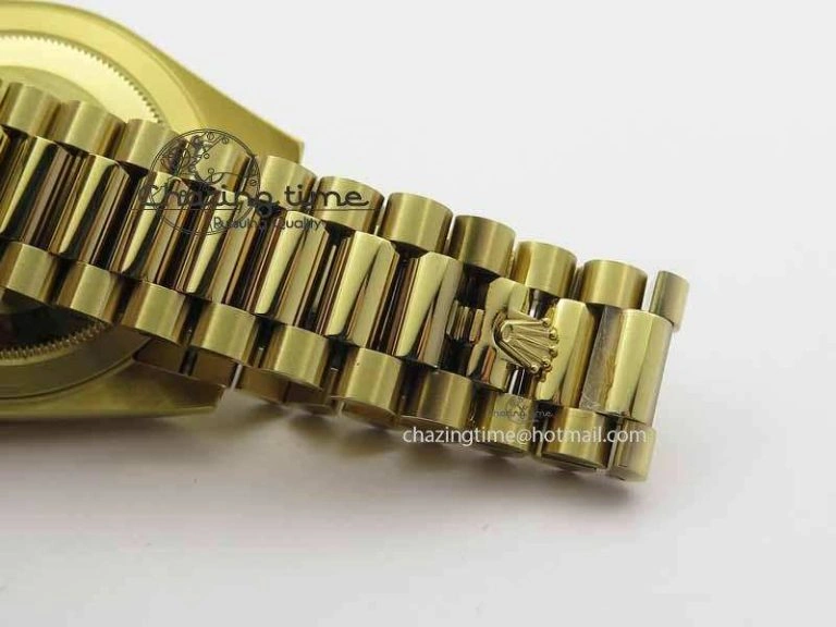 Day Date 40mm YG BP Maker Best Edition YG Dial Diamond Markers On YG Bracelet A2836