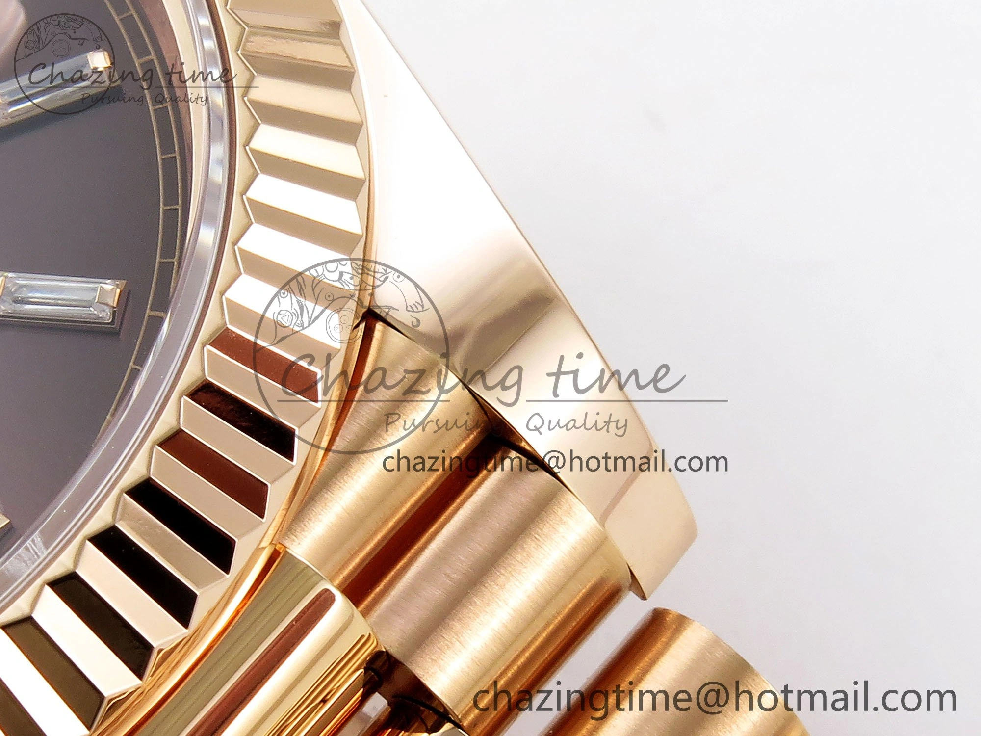 DayDate 40 228235 ARF 904L Steel Brown Crystal Dial on President Bracelet VR3255