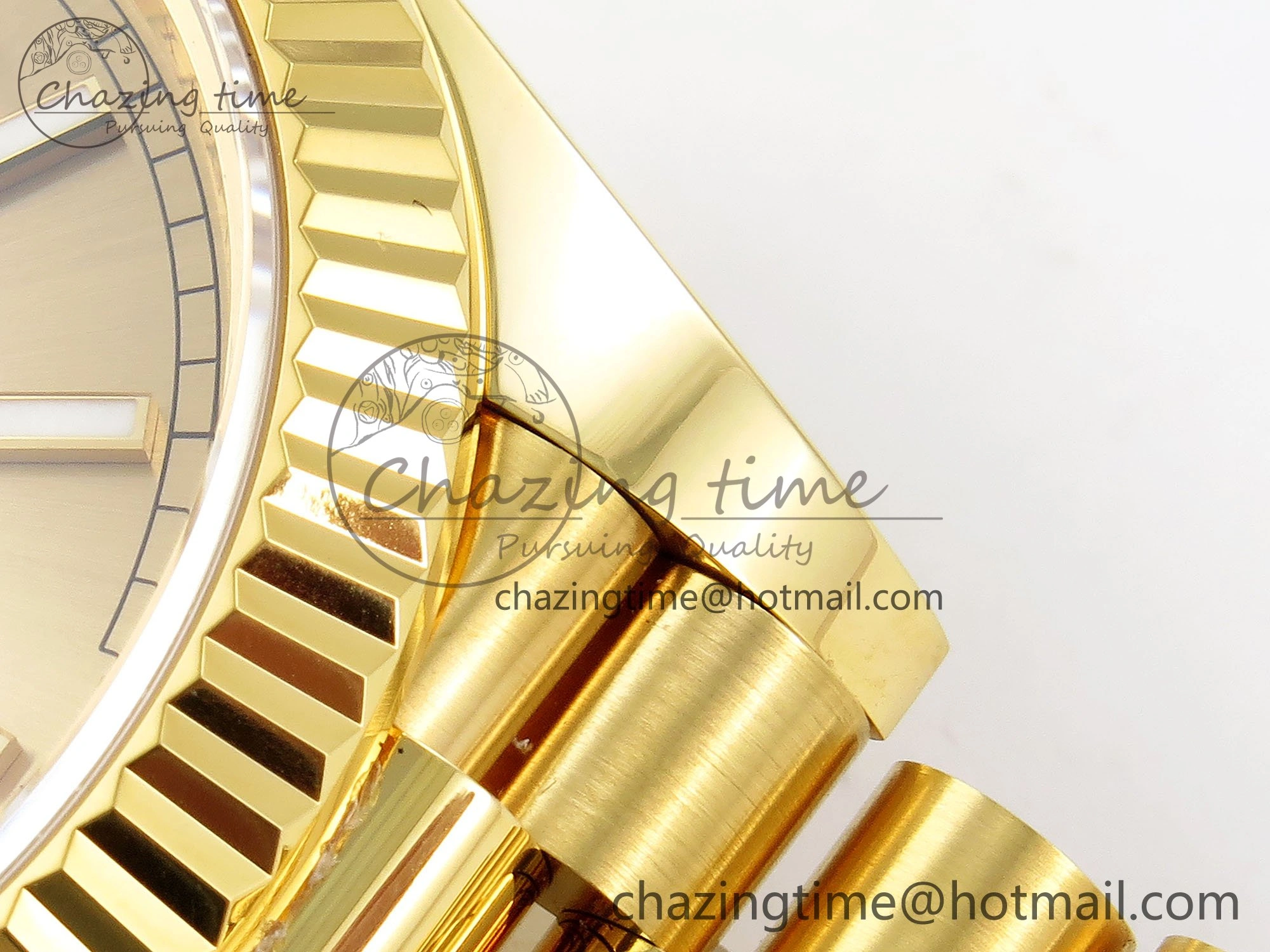 DayDate 40 228238 ARF 904L Steel Gold Stick Dial on President Bracelet VR3255