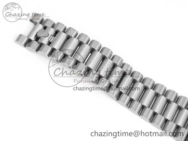 DayDate 40 228239 ARF 904L Steel Grey Stick Dial on President Bracelet VR3255