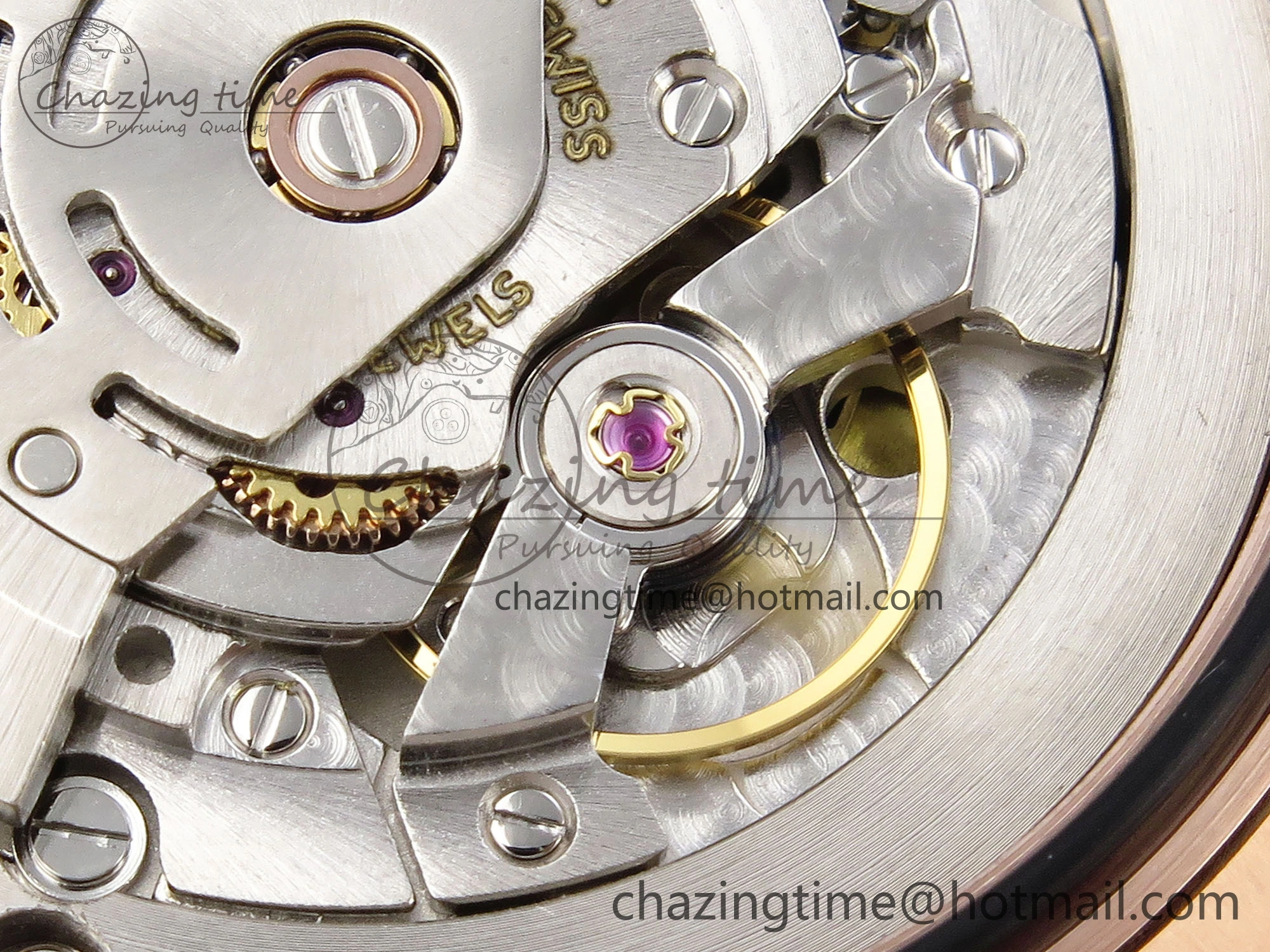 DayDate 40 RG GSF Gain Weight Green Roman Dial on President Bracelet A2836