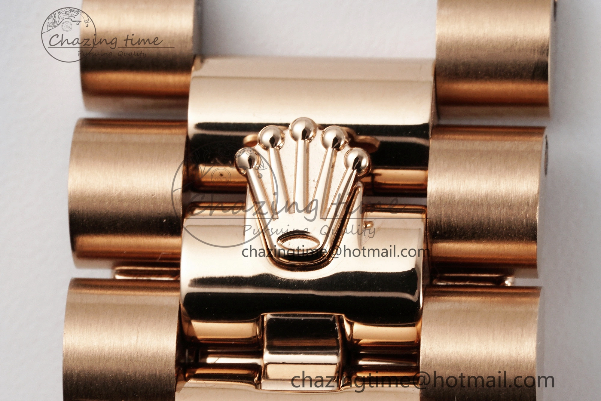 DayDate 40 RG JDF Gain Weight 904L Steel RG Dial Roman Markers on President Bracelet A2836 V2