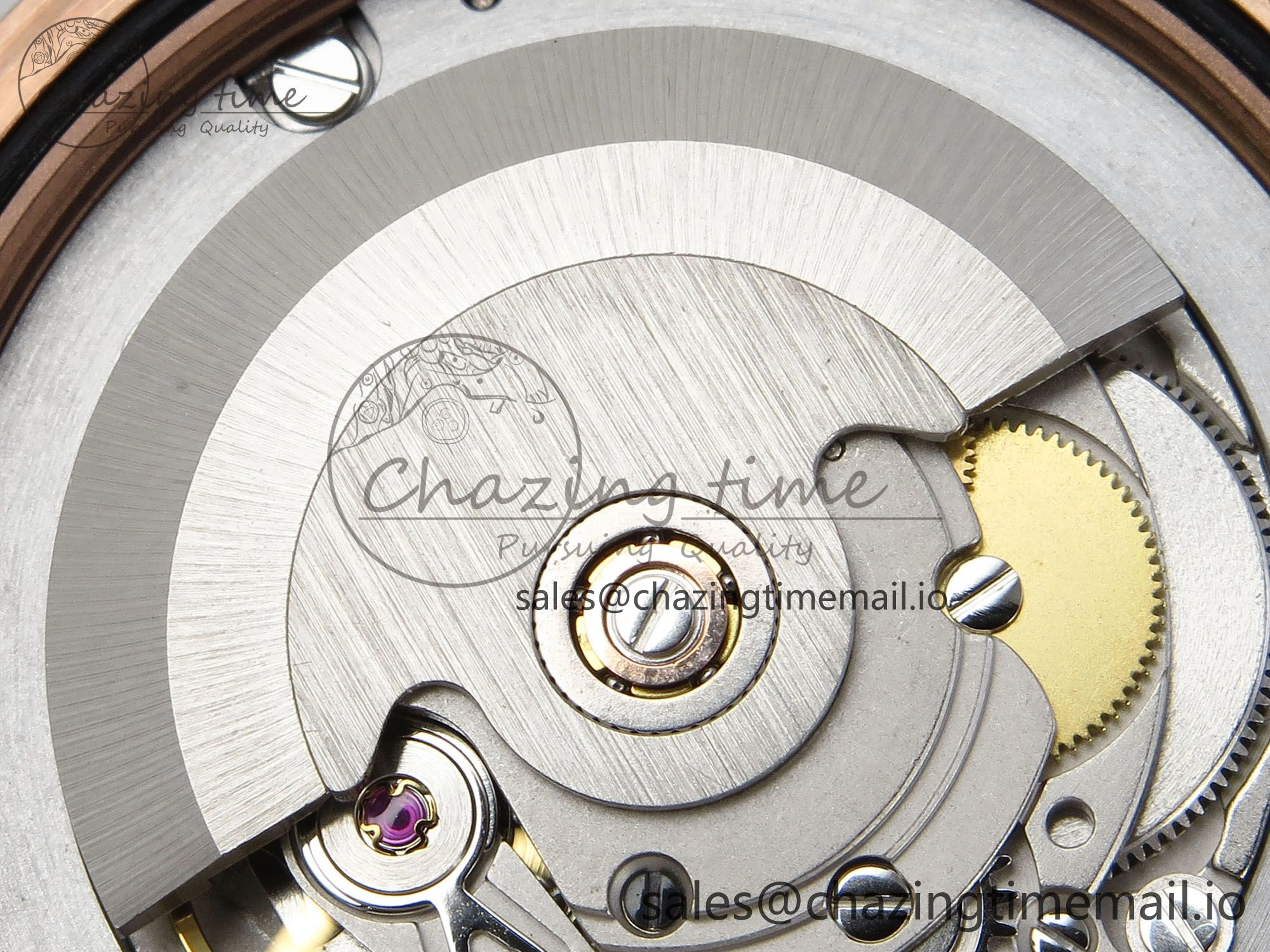 DayDate 40 RG QF 1:1 Best Edition Brown Crystal Dial Diamonds Bezel on President Bracelet A2836 V5 (Gain Weight)