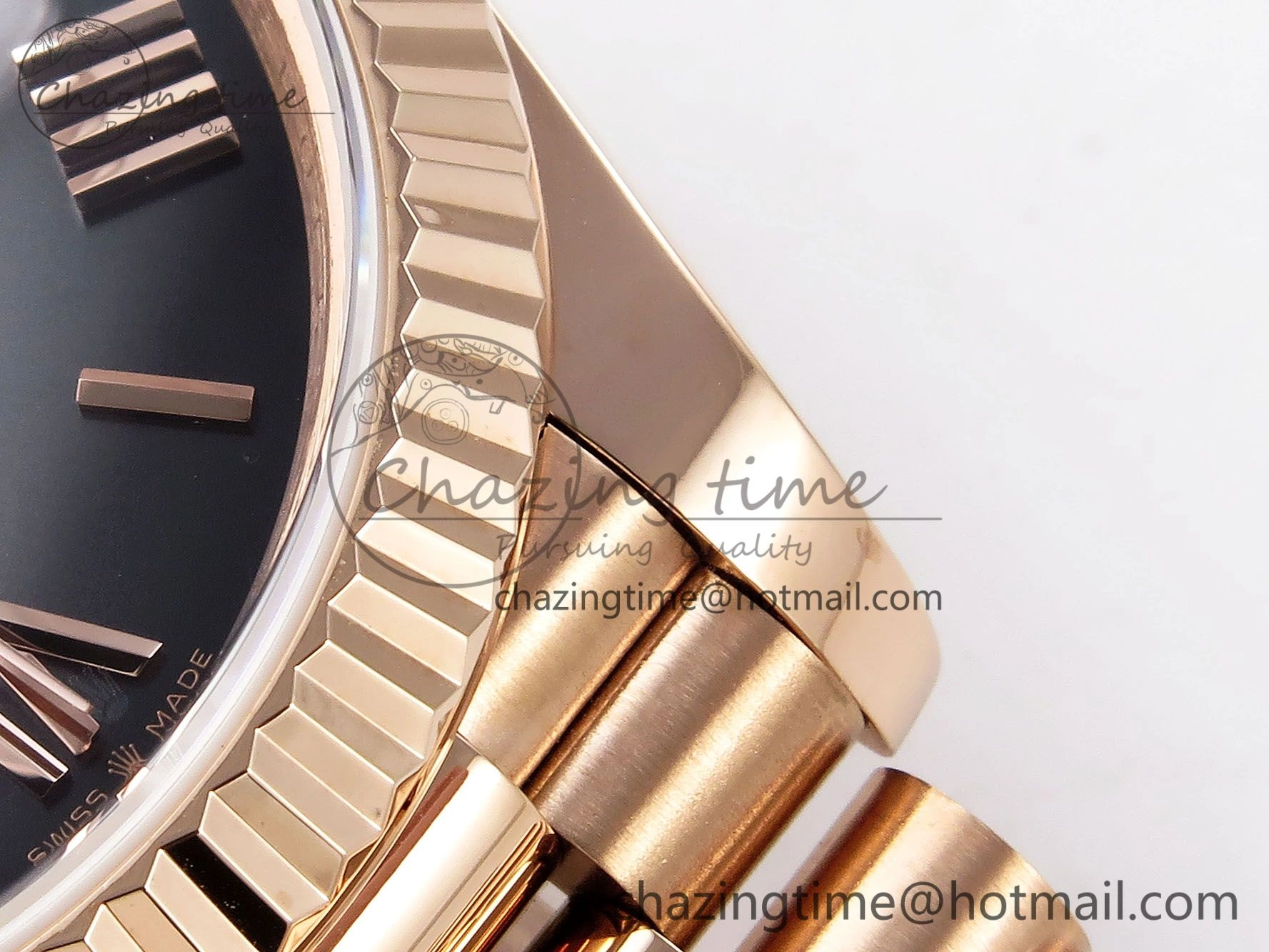 DayDate 40 RG QF 1:1 Best Edition Gray Dial on President Bracelet A2824 (Gain Weight)