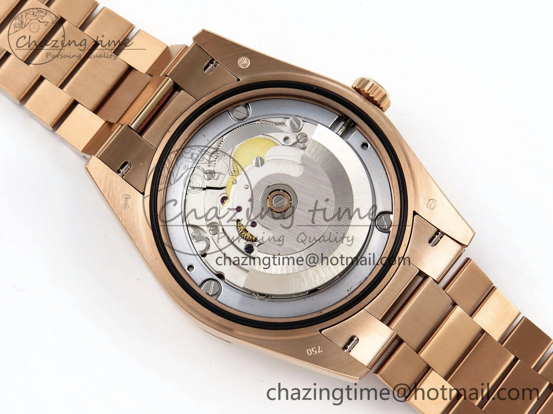 DayDate 40 RG QF 1:1 Best Edition Gray Dial on President Bracelet A2824 (Gain Weight)