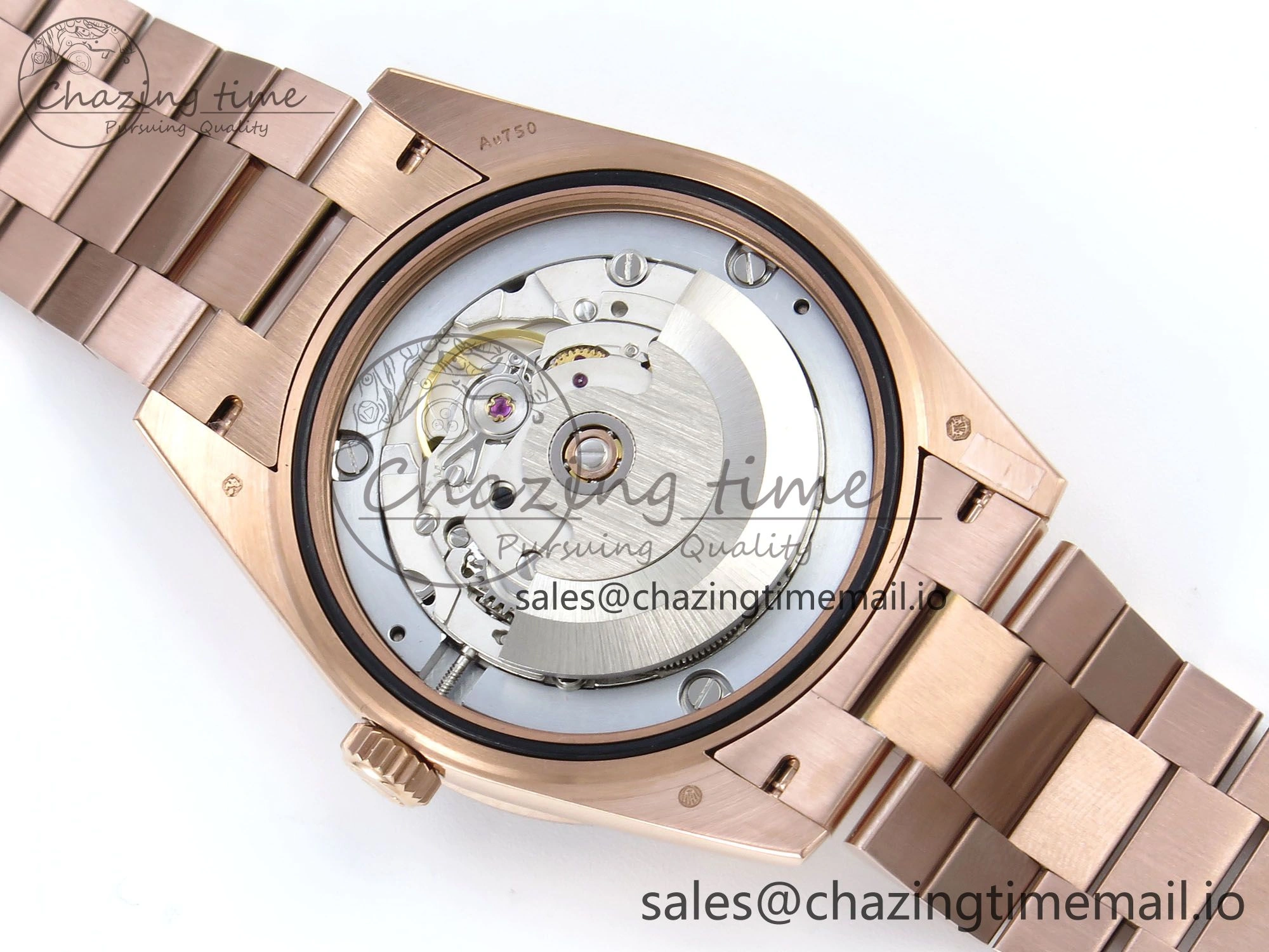 DayDate 40 RG QF 1:1 Best Edition Slate Eisenkiesel Dial Diamonds Bezel on President Bracelet A2836 V5 (Gain Weight)