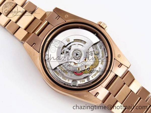 DayDate 40 RG QF Best Edition 904L Steel Slate Eisenkiesel Dial on President Bracelet VR3255 V4 (Gain Weight)