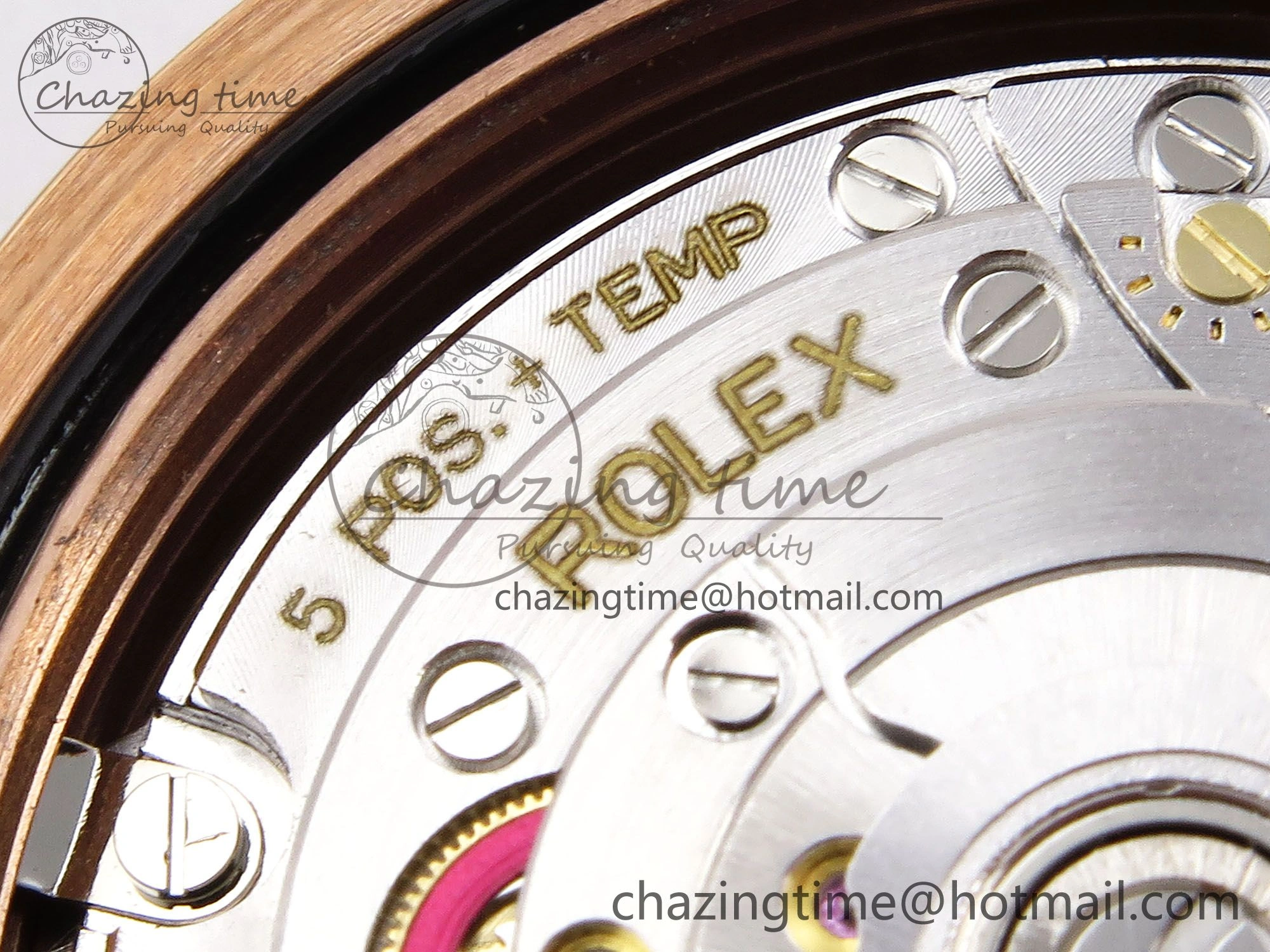 DayDate 40 RG QF Best Edition 904L Steel Slate Eisenkiesel Dial on President Bracelet VR3255 V4 (Gain Weight)