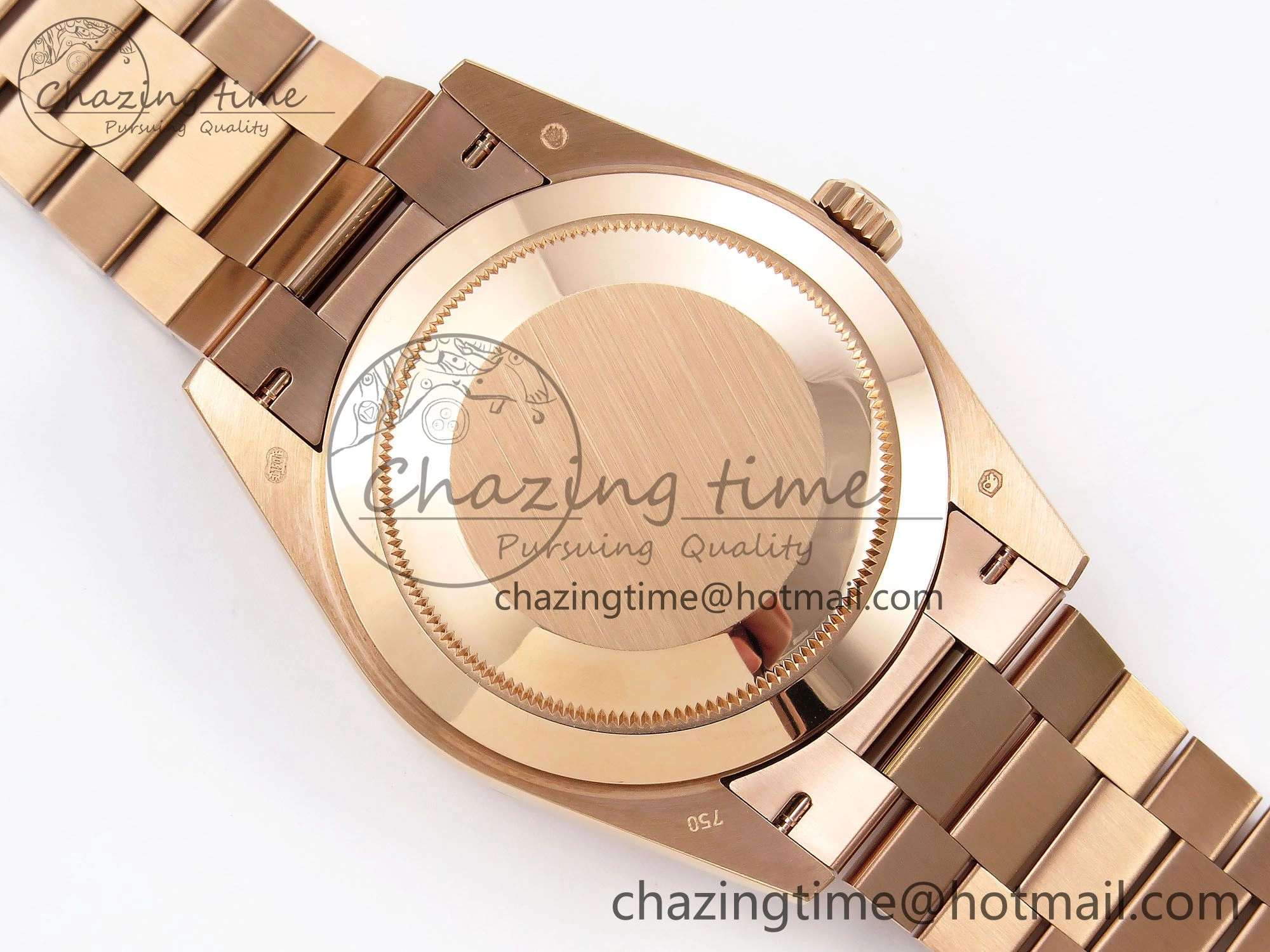 DayDate 40 RG QF Best Edition 904L Steel Slate Ombre Dial on President Bracelet VR3255 V4 (Gain Weight)