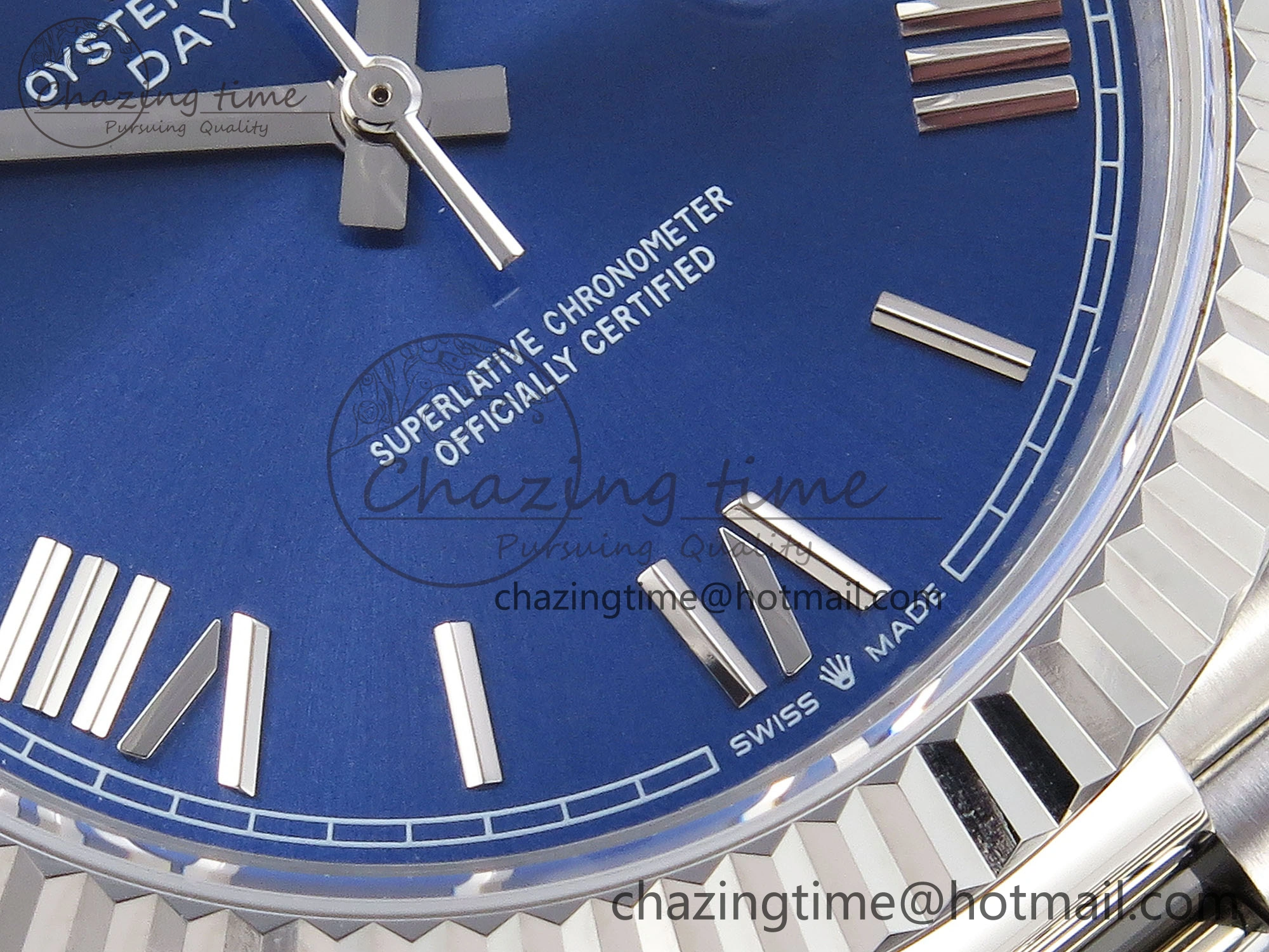 DayDate 40 SS GSF Gain Weight Blue Roman Dial on President Bracelet A2836