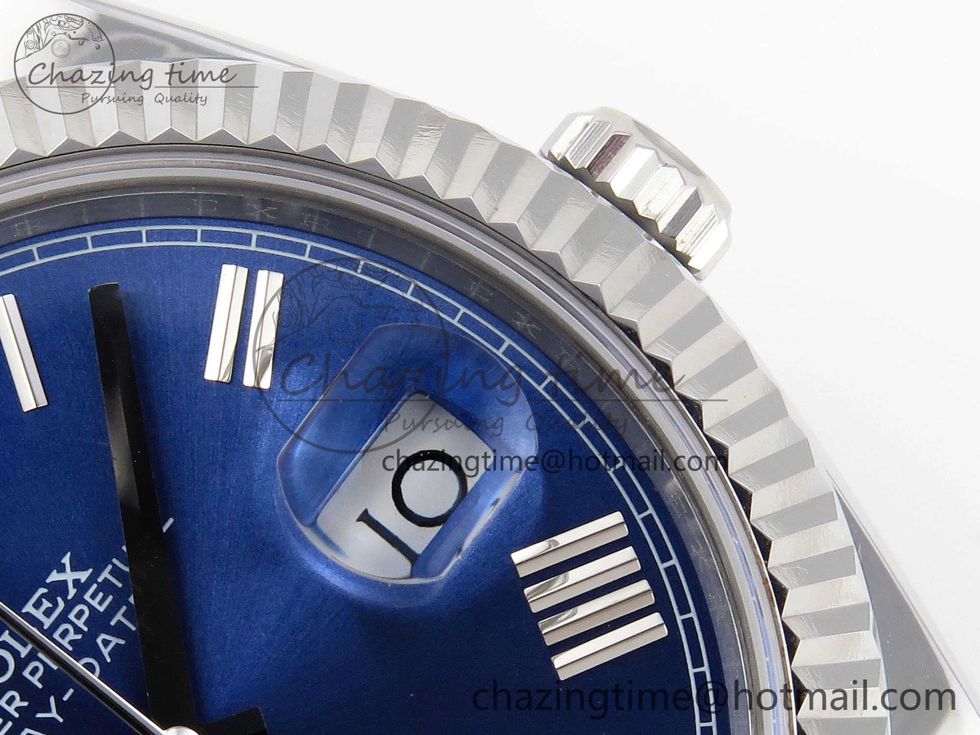 DayDate 40 SS GSF Gain Weight Blue Roman Dial on President Bracelet A2836