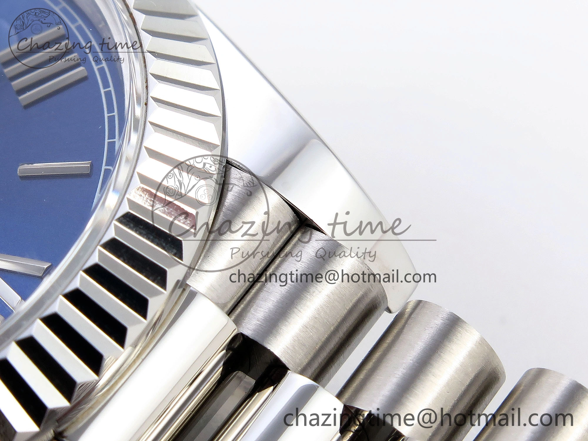 DayDate 40 SS GSF Gain Weight Blue Roman Dial on President Bracelet A2836