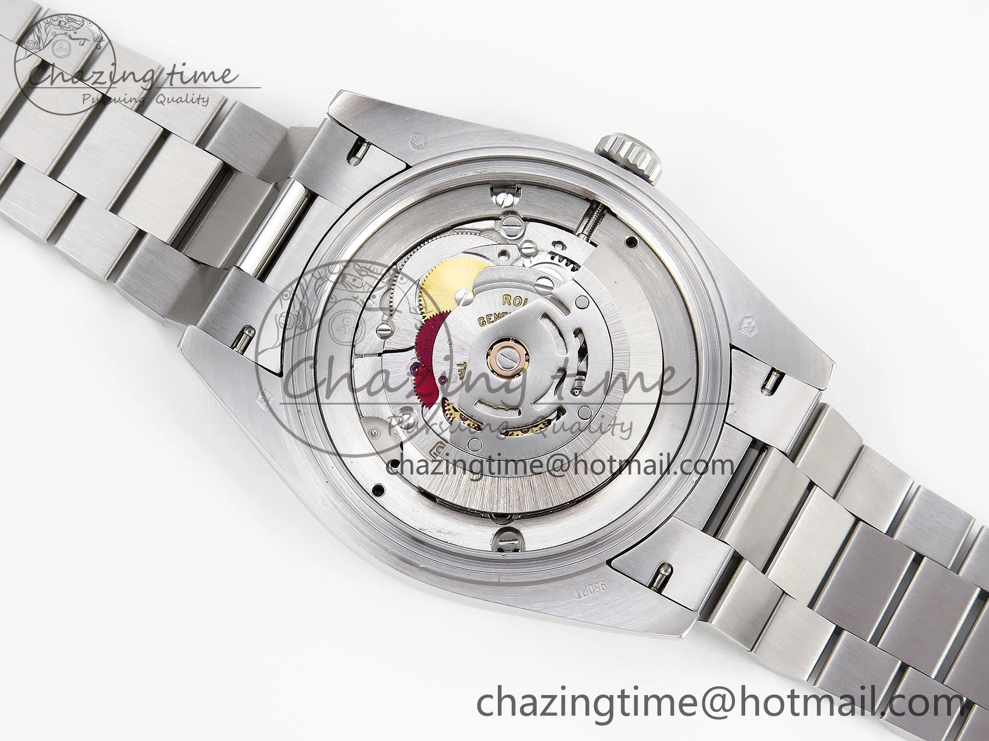 DayDate 40 SS GSF Gain Weight Ice Blue Roman Dial on President Bracelet A2836
