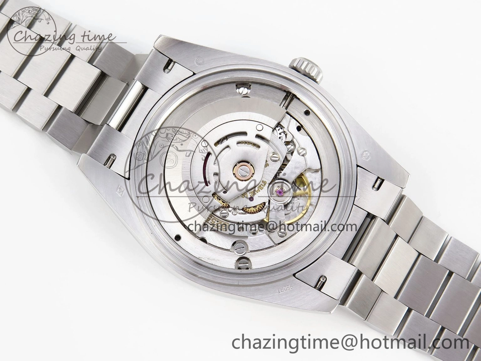DayDate 40 SS GSF Gain Weight Ice Blue Roman Dial on President Bracelet A2836