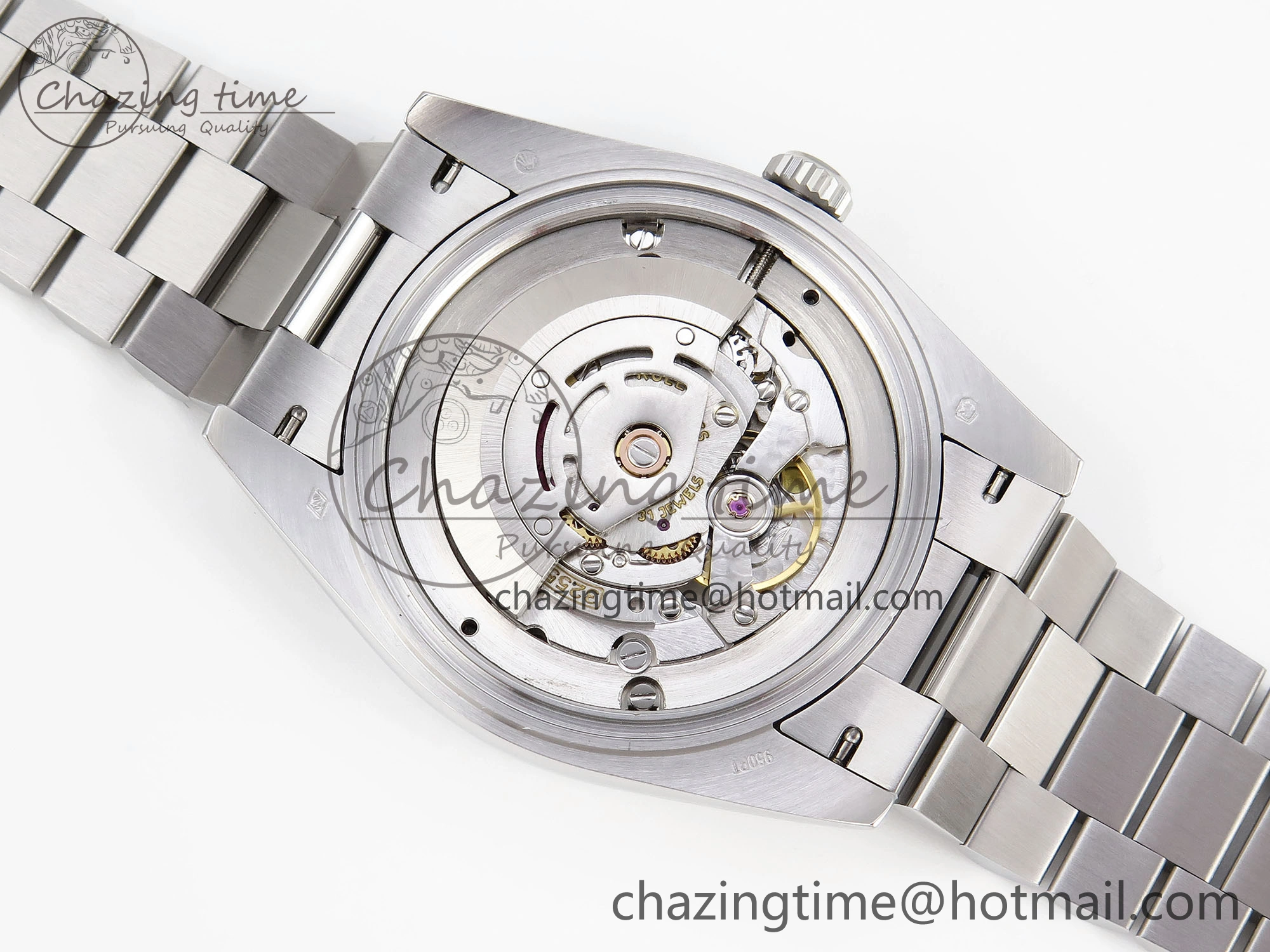 DayDate 40 SS GSF Gain Weight Ice Blue Roman Dial on President Bracelet A2836