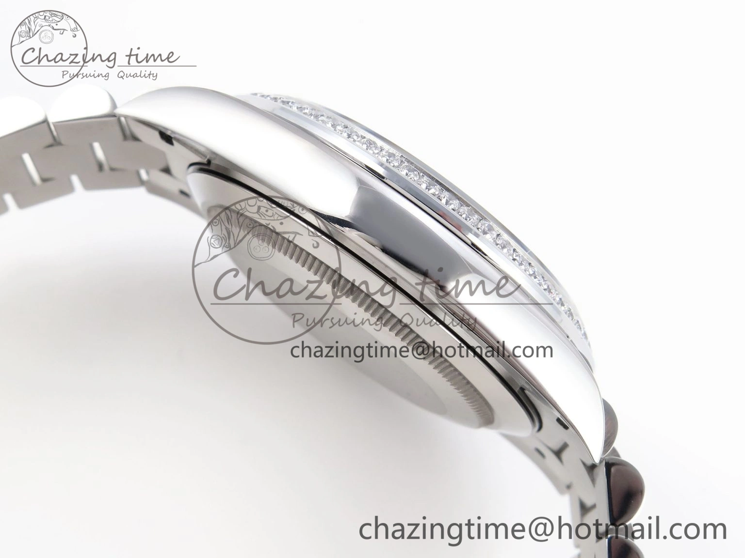 DayDate 40 SS GSF Gain Weight Ice Blue Roman Dial on President Bracelet A2836