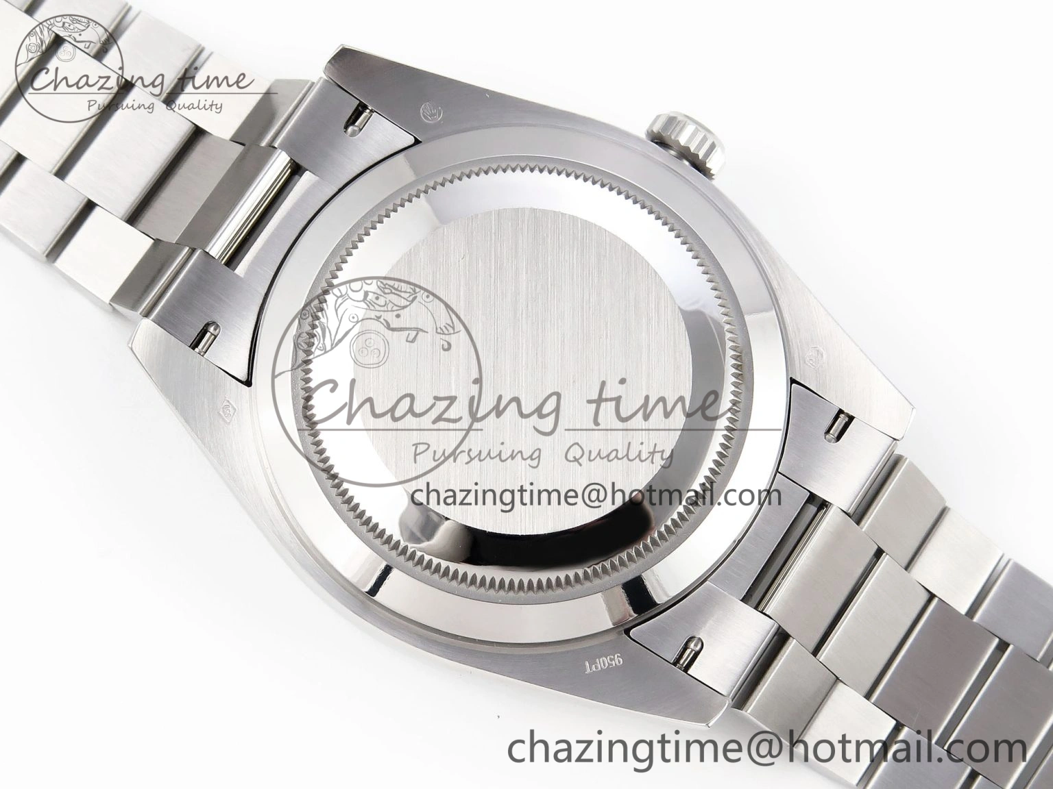 DayDate 40 SS GSF Gain Weight Ice Blue Roman Dial on President Bracelet A2836