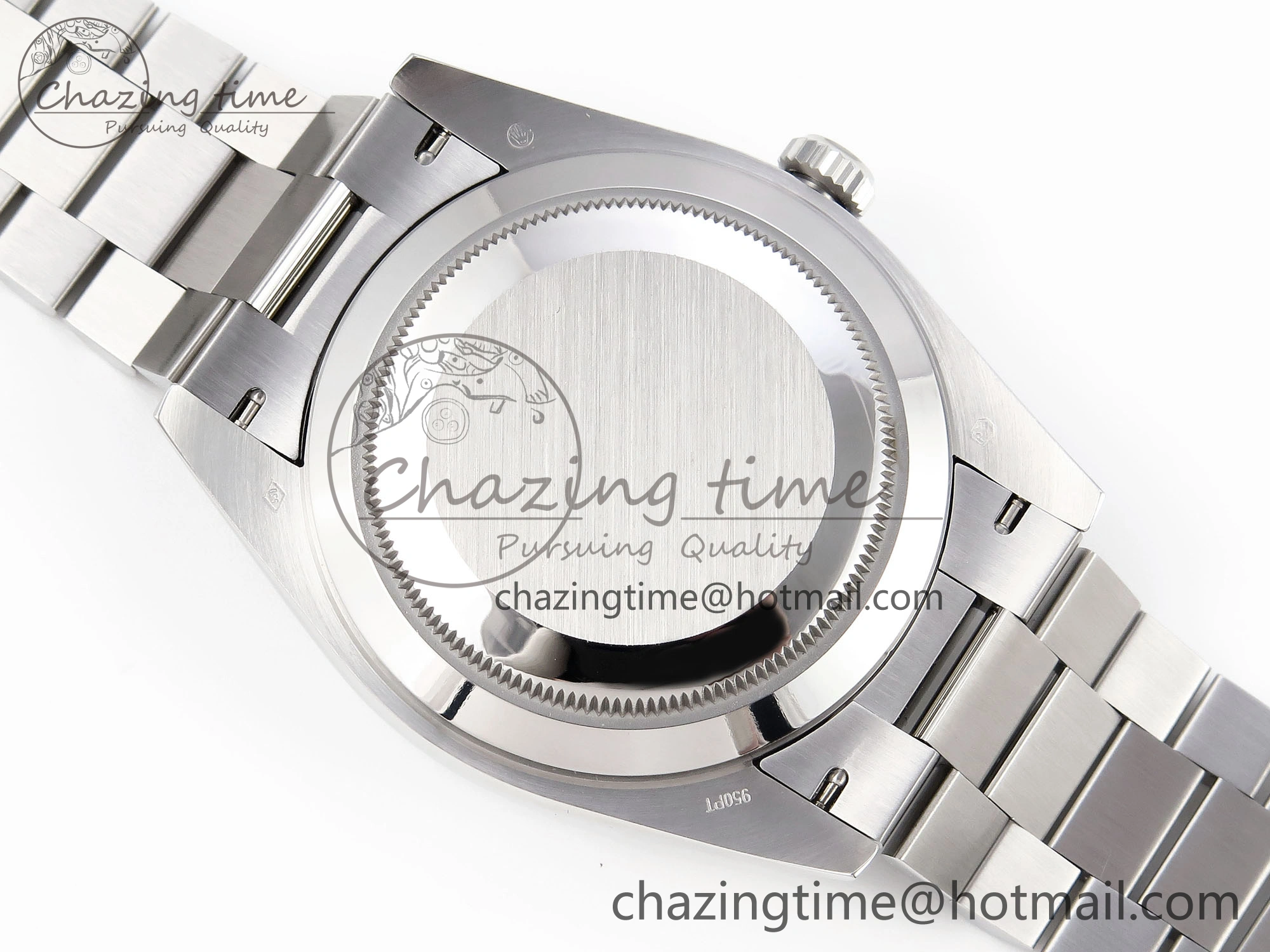 DayDate 40 SS GSF Gain Weight Meteorite Crystal Dial Diamonds Bezel on President Bracelet A2836