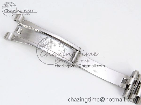 DayDate 40 SS JDF 904L Steel Blue Stick Dial on President Bracelet VR3255 V3 (Gain Weight)