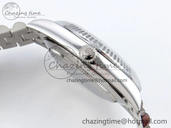 DayDate 40 SS JDF 904L Steel Gray Textured Stick Dial on President Bracelet VR3255 V3 (Gain Weight)